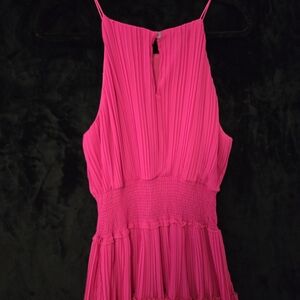 Bright pink flirty dress